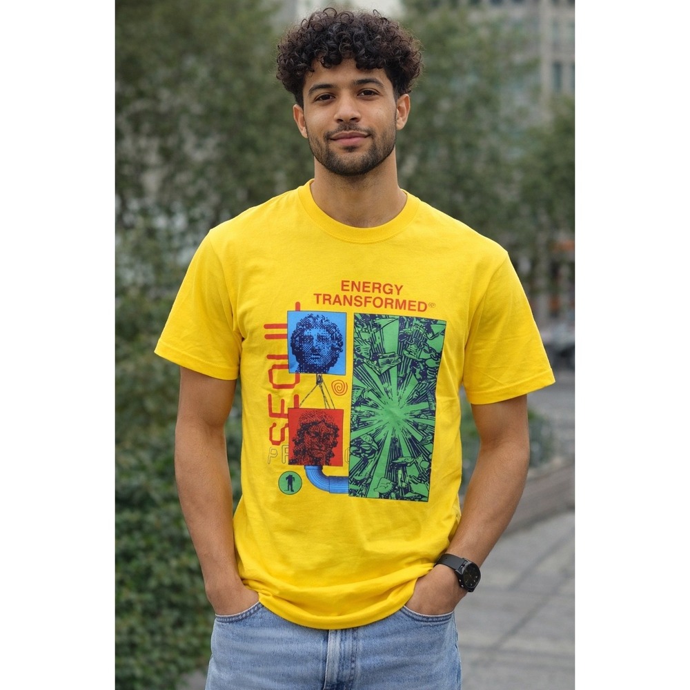 NWT Seoul Projects Graphic Tee Yellow Men's‎ Large